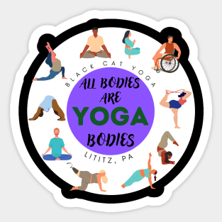 All Bodies Are Yoga Bodies Sticker